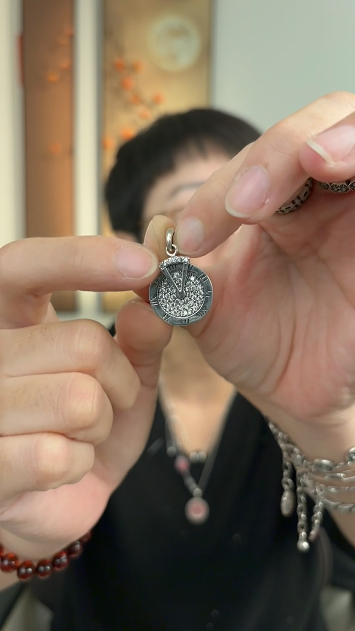 无吊坠925银纯银吊坠罗马数字79