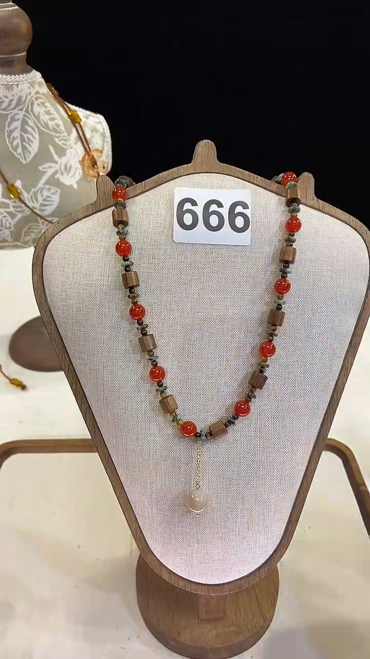 项链钛钢淡水珍珠666