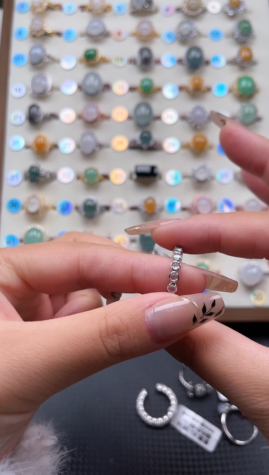 【闪购商品】翡翠戒指银S925镶嵌天然A货翡翠戒指