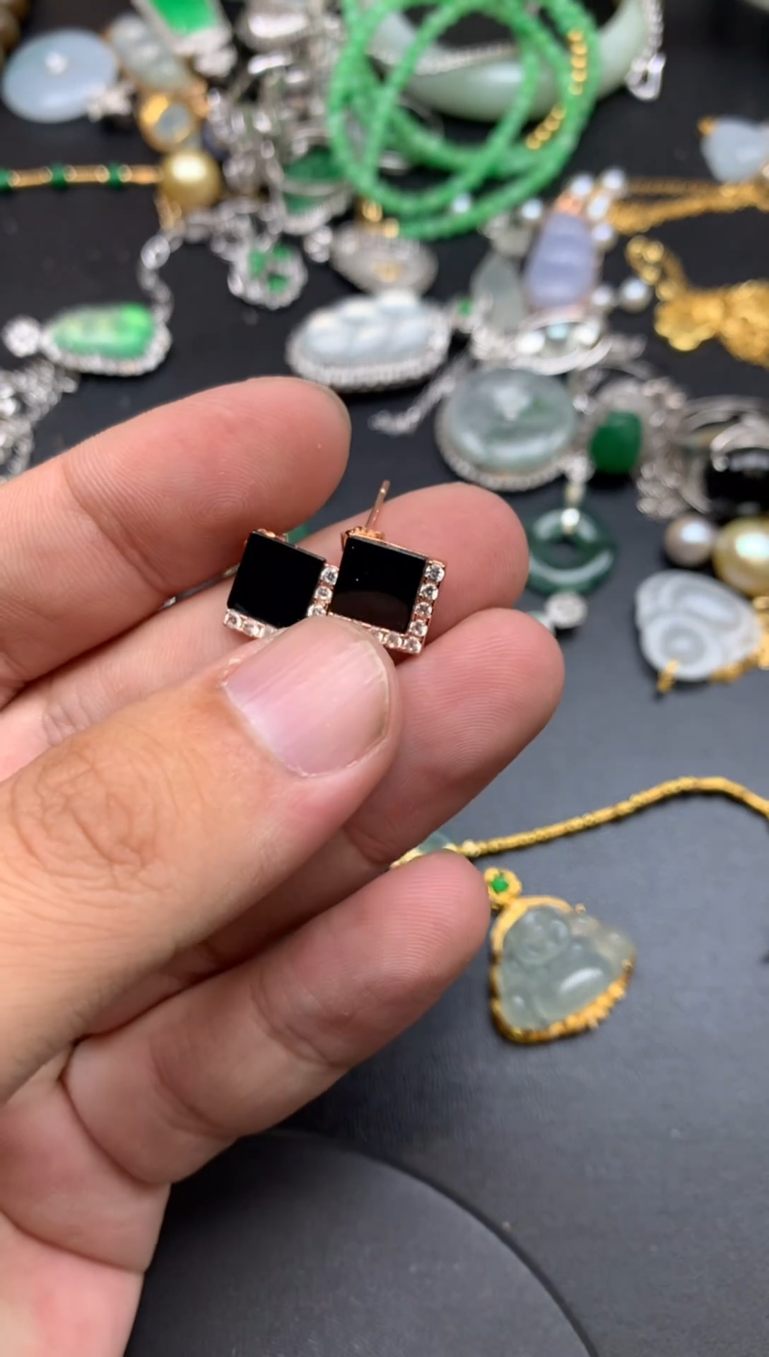 颈饰银S925镶嵌翡翠阿珠商品不退不换