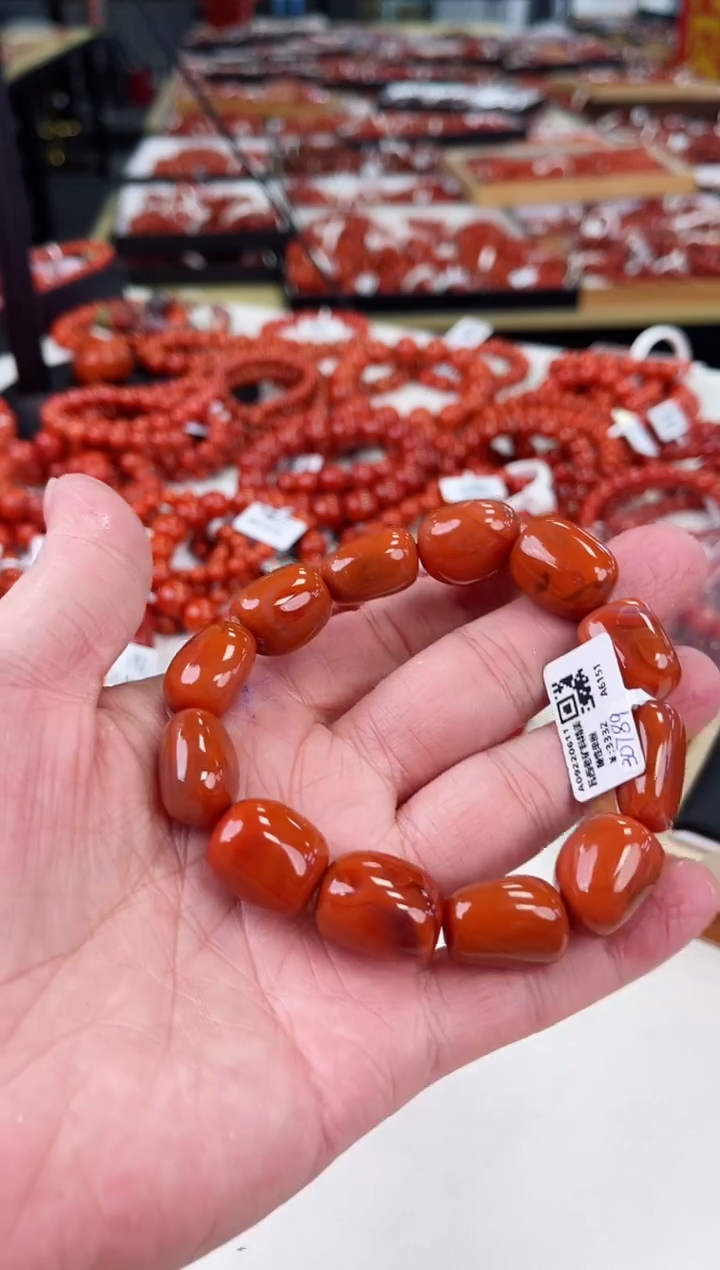 【闪购商品】南红玛瑙瓦西随型手串未镶嵌一个/条