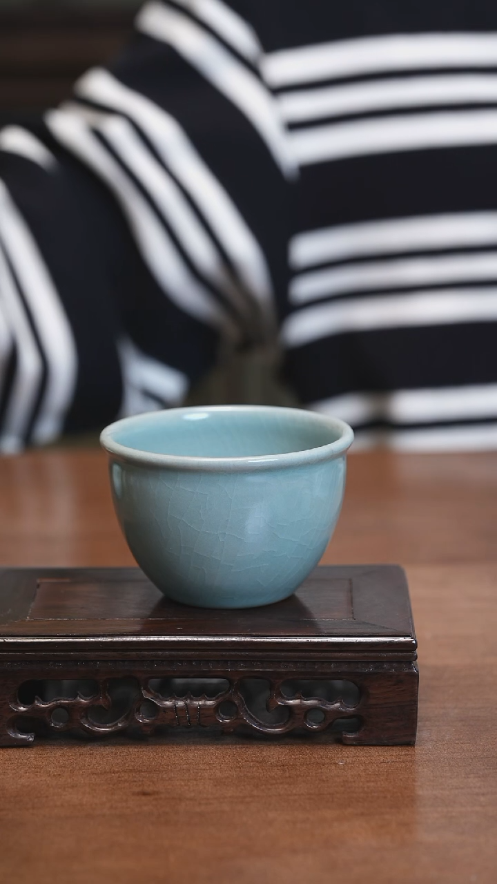 【闪购商品】Y宝丰宋官窑原产地汝瓷缸杯（微瑕）