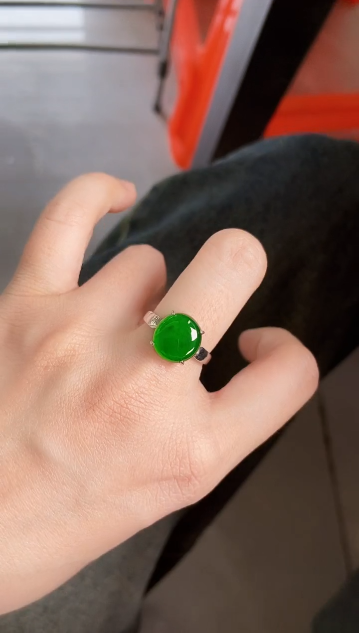 【闪购商品】翡翠银S925镶嵌戒指646456