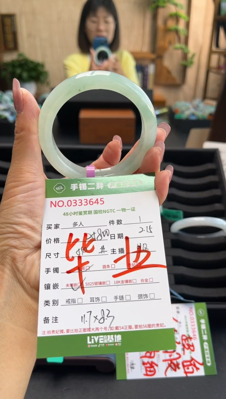 【闪购商品】翡翠手镯未镶嵌多人