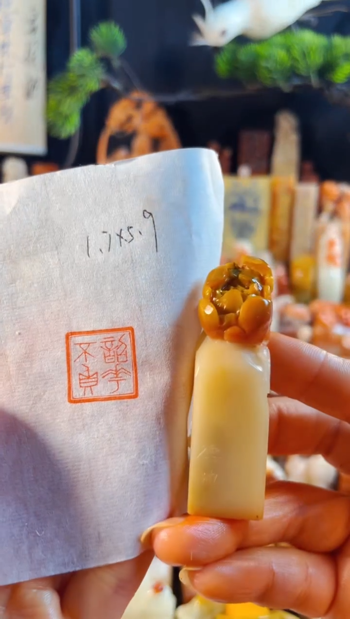 寿山石印石手工篆刻《韶华不负》微瑕