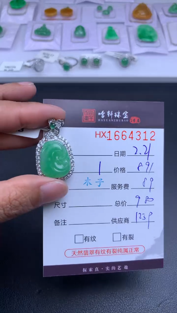 【闪购商品】翡翠挂件未镶嵌哈轩 挂件1