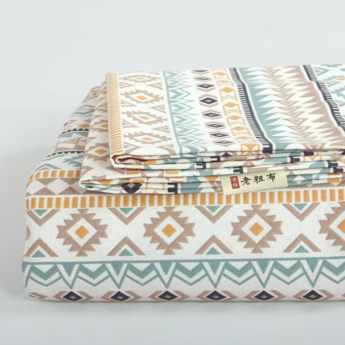 【李岚专属】山东原棉老粗布三件套舒适透气凉感