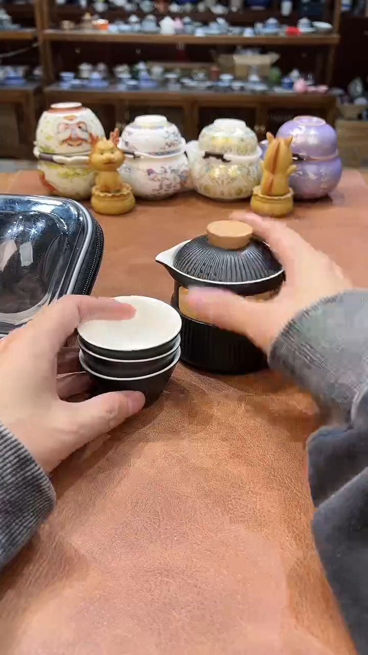 真的很便宜会开片的旅行茶具