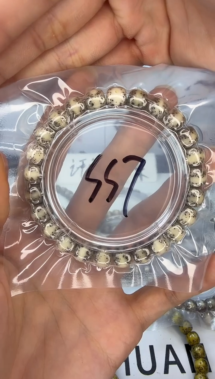 手串星月菩提9/8 冰糖 月留白 同枝果 小高货