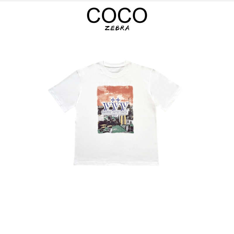 COCO LESLEY 潮流街头百搭时尚圆领短袖T恤7369