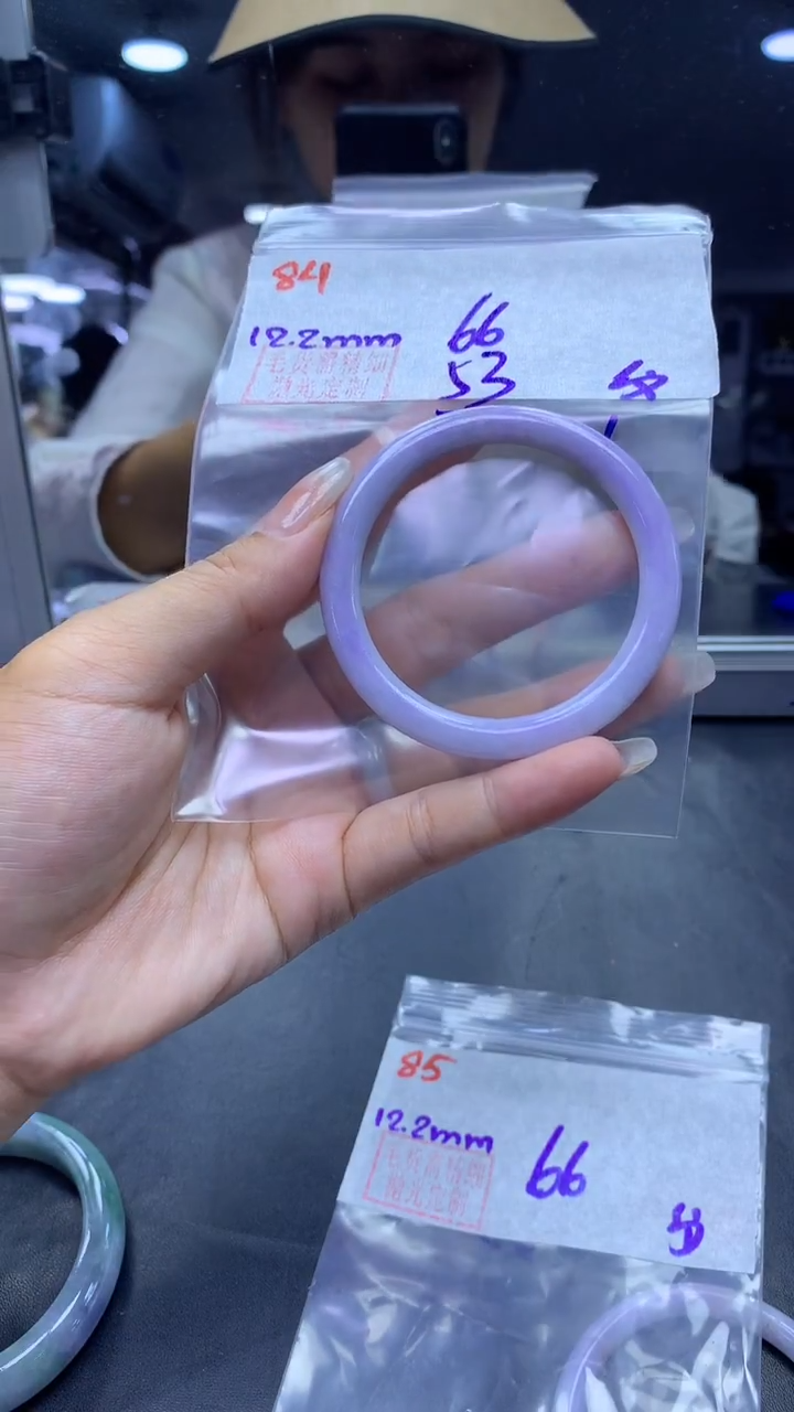 未镶嵌定制翡翠84手镯53纹+66元+拍一发一