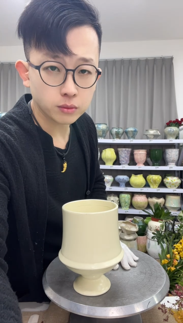 12.25陶瓷花盆直播链接高.    17  口11