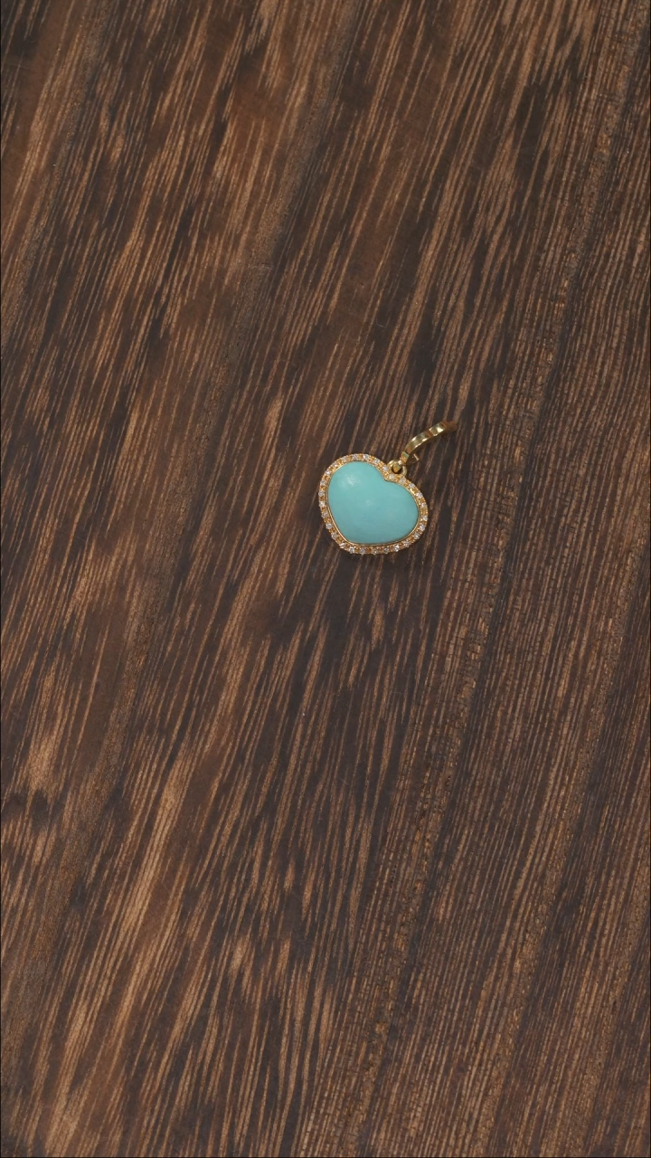 【闪购商品】绿松石挂饰18K金镶嵌1