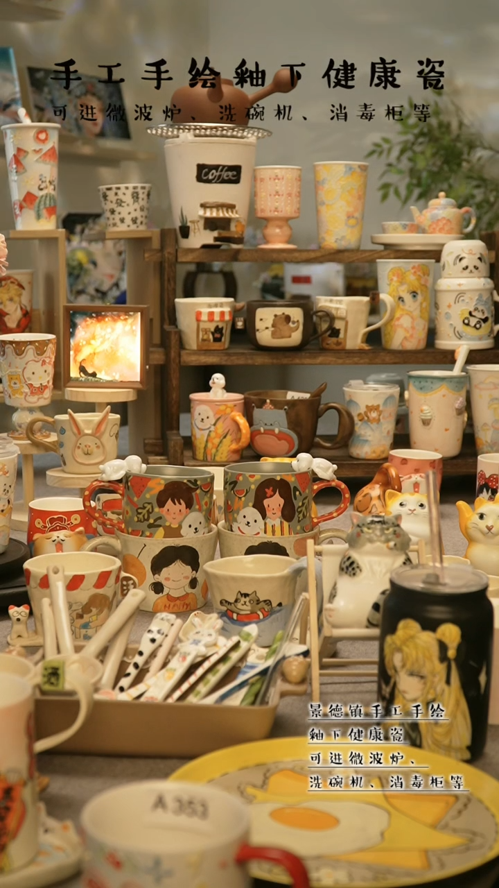 【闪购商品】杯陶瓷景德镇高温釉下彩@A707