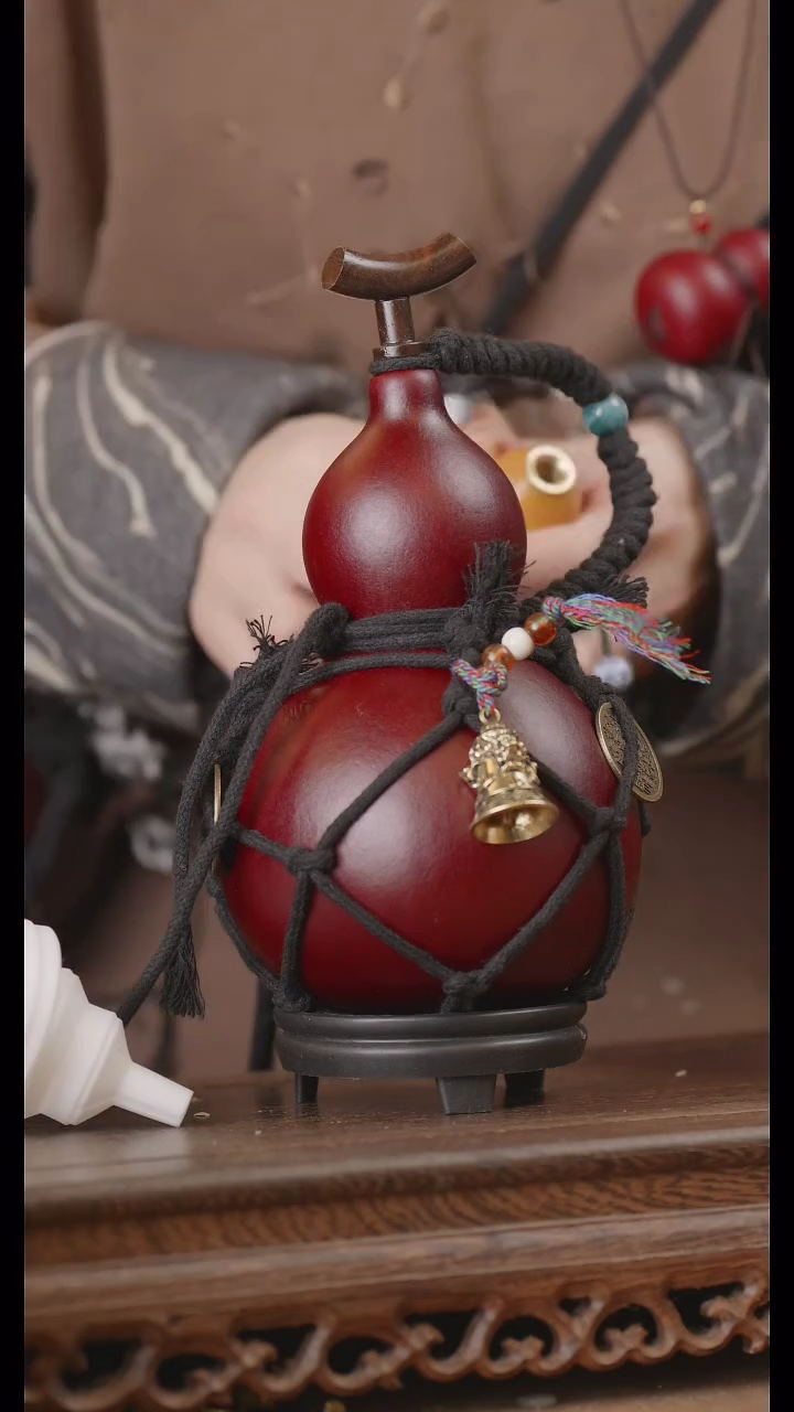 【闪购商品】131号精品天然大漆工艺防渗内胆酒葫芦~