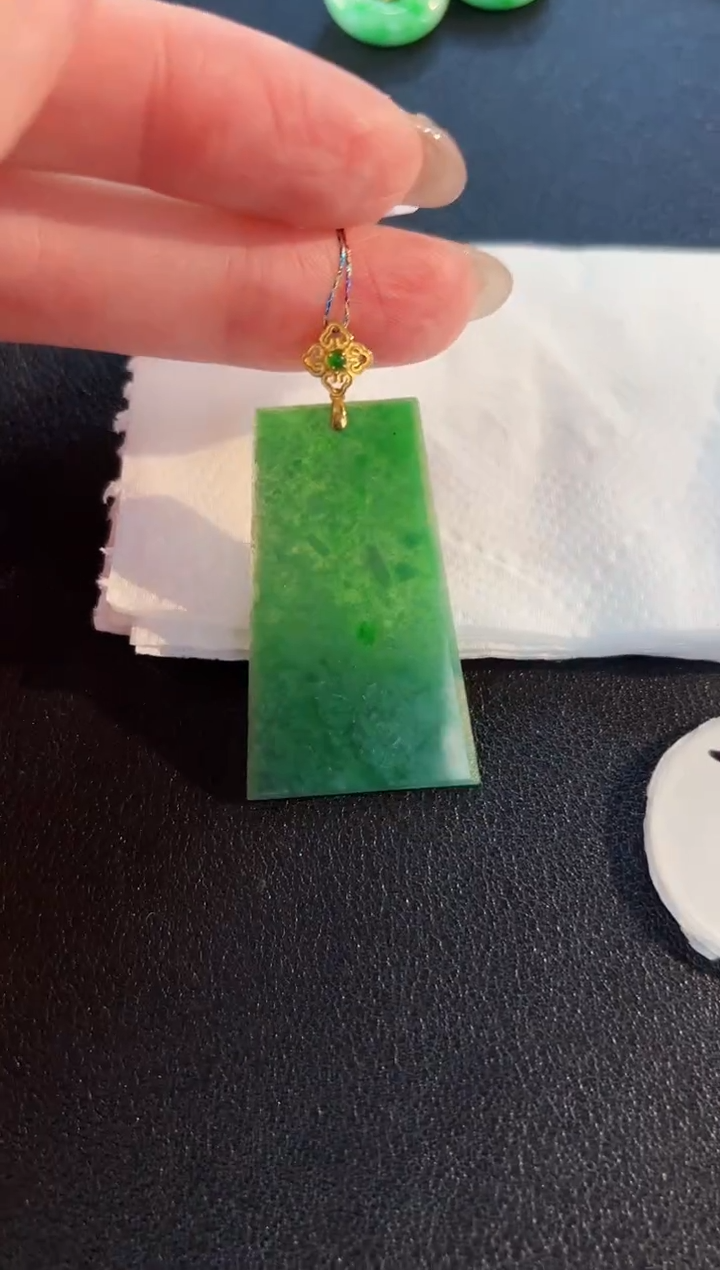 【闪购商品】翡翠颈饰18K金镶嵌缅料A货/支持复检/一件