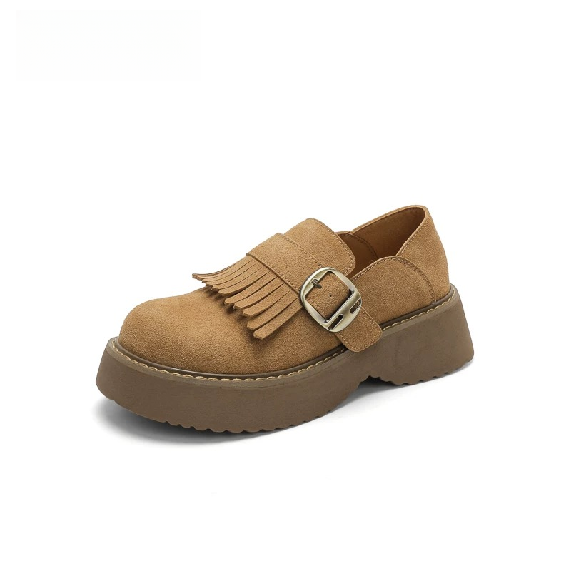 英伦风复古勃肯鞋女2026春季新款厚底两穿百搭一脚蹬yxmm 823-1