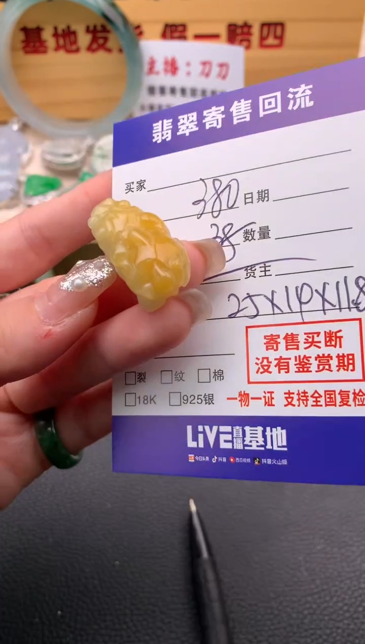 翡翠未镶嵌颈饰21013832