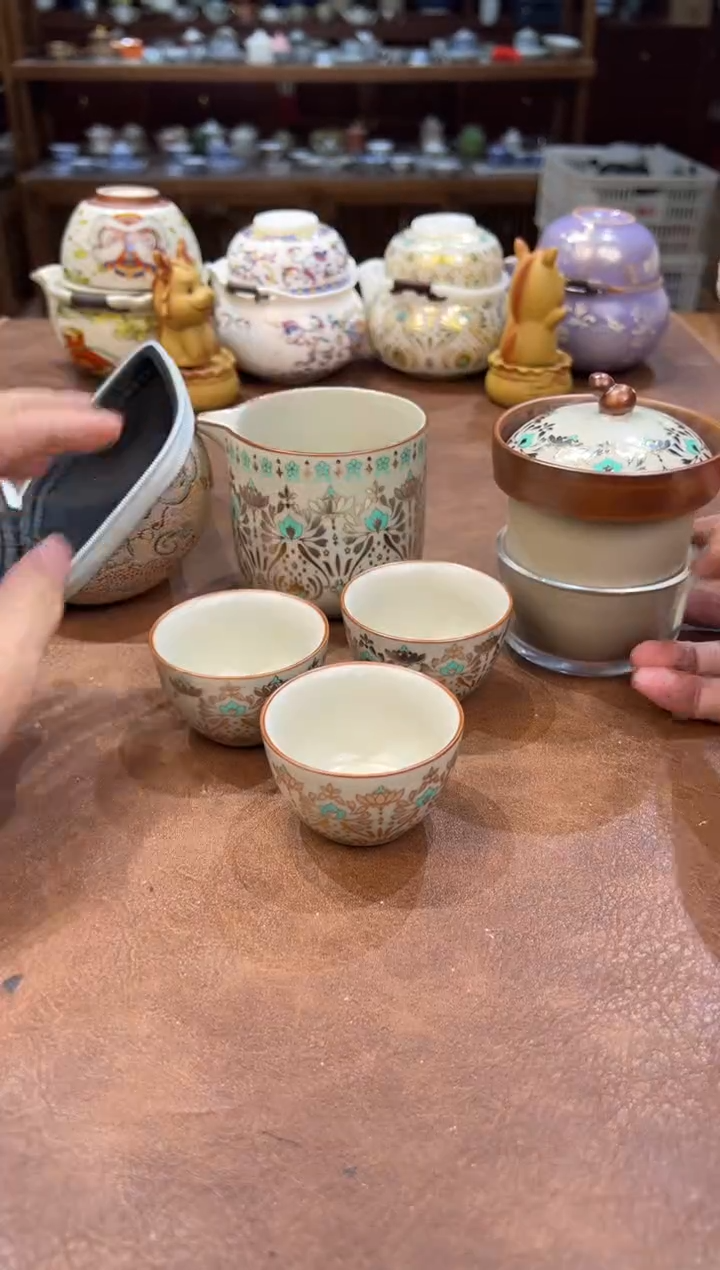 真的很便宜会开片的旅行茶具