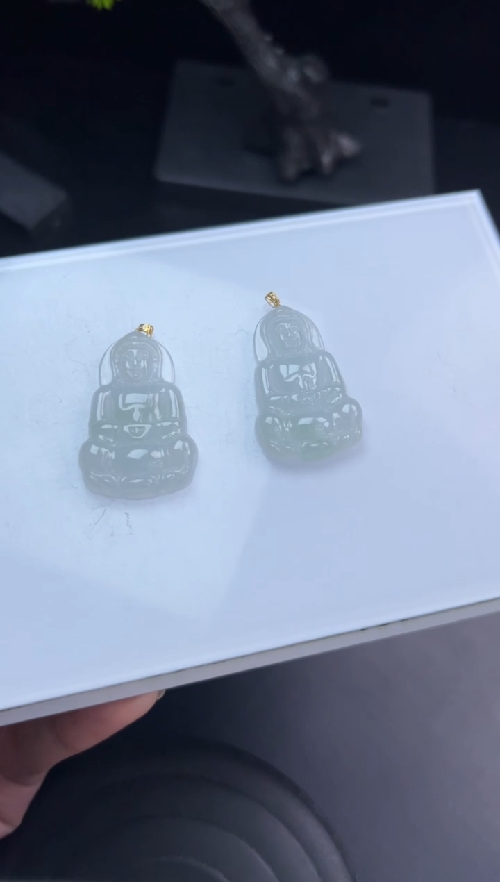 18K金镶嵌挂件翡翠 001/CHHGJ923/多样性发一