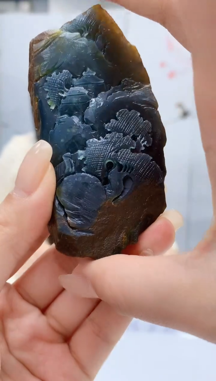 【闪购商品】定制翡翠未镶嵌0405lr-毛货挂件39