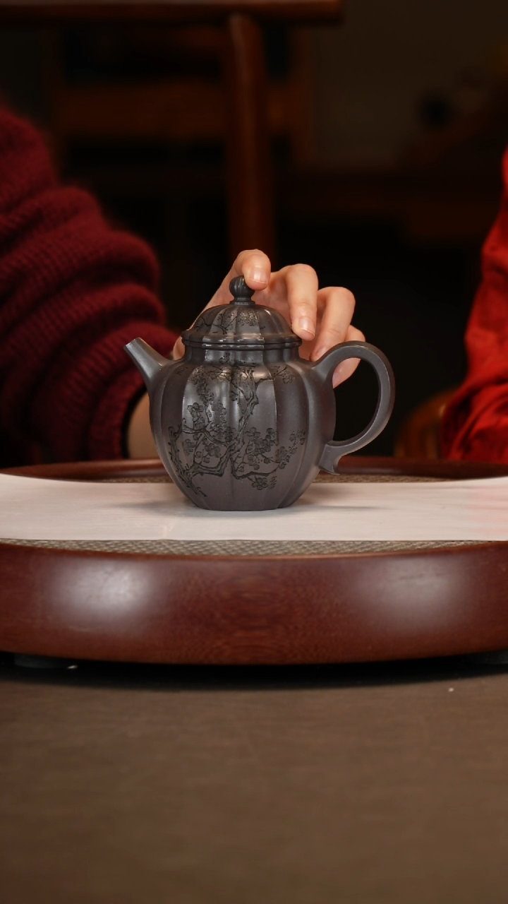 【闪购商品】紫砂茶壶天青泥筋纹秋水251c