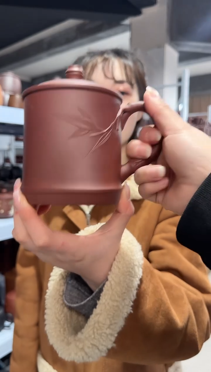 【闪购商品】紫砂盖杯紫砂盖杯天圆地方