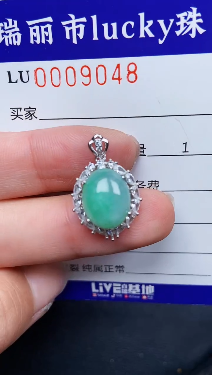 【闪购商品】翡翠颈饰银S925镶嵌9048
