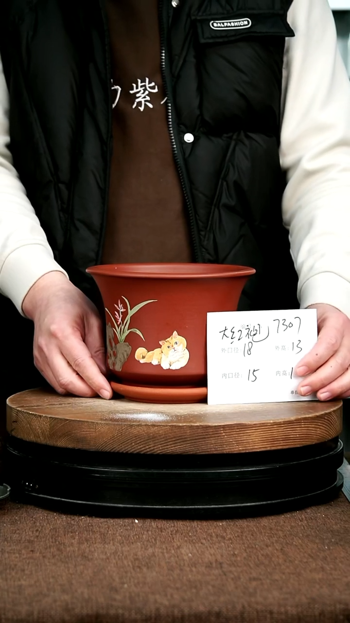 紫砂花盆花卉园艺7307+Z