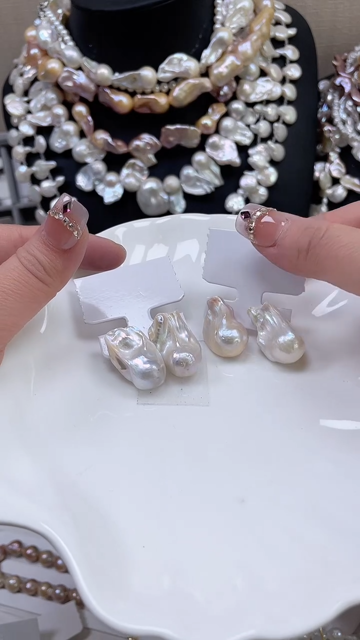 未镶嵌耳饰淡水珍珠【纯恬饰品】（多样性发货发一）