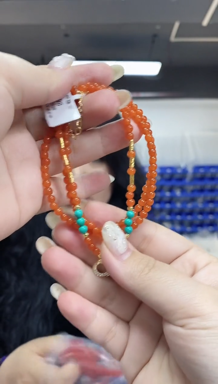 【闪购商品】南红玛瑙项链未镶嵌多样性发其一颜色微差