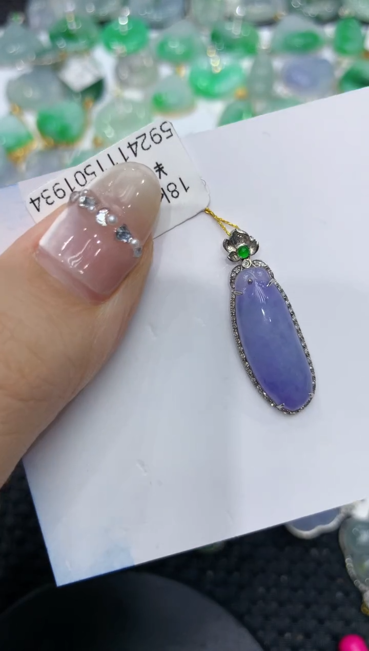 【闪购商品】翡翠颈饰18K金镶嵌222222222