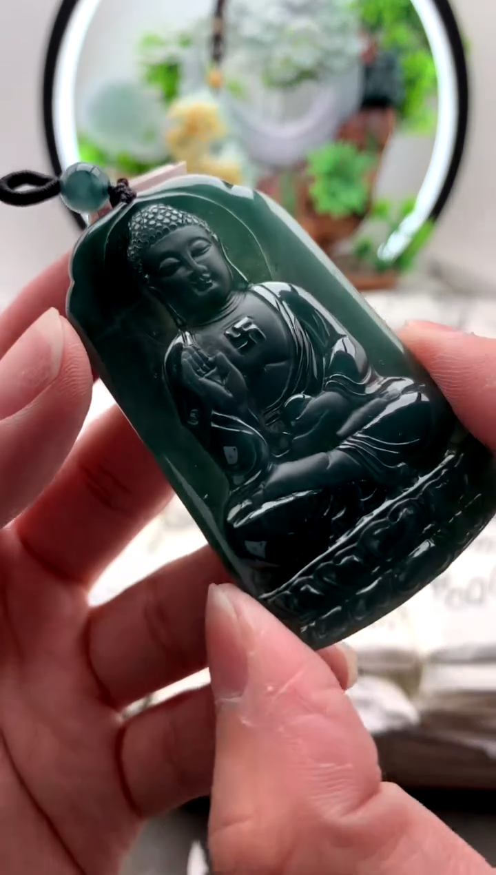 【闪购商品】翡翠颈饰未镶嵌阿弥陀佛