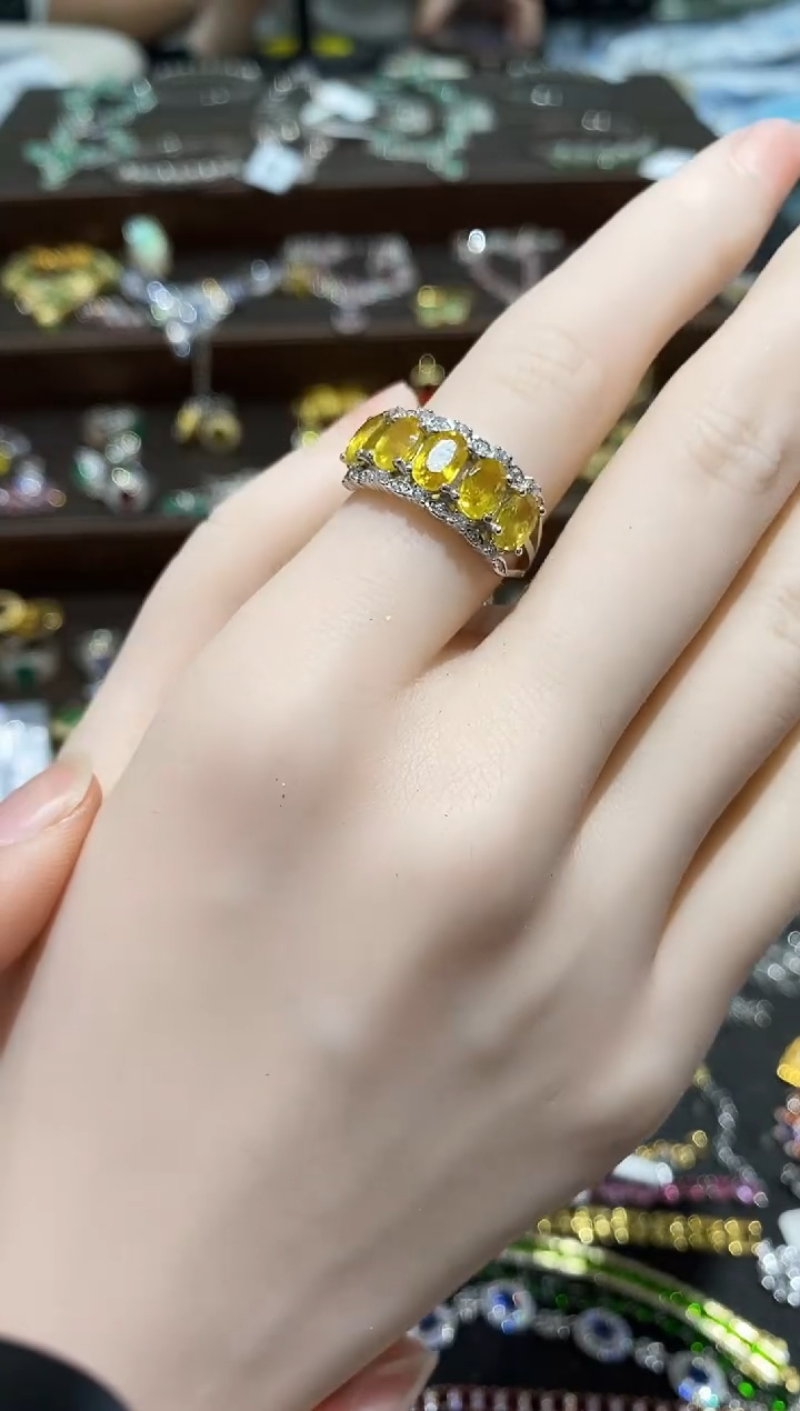 【闪购商品】蓝宝石戒指银S925镶嵌戒指