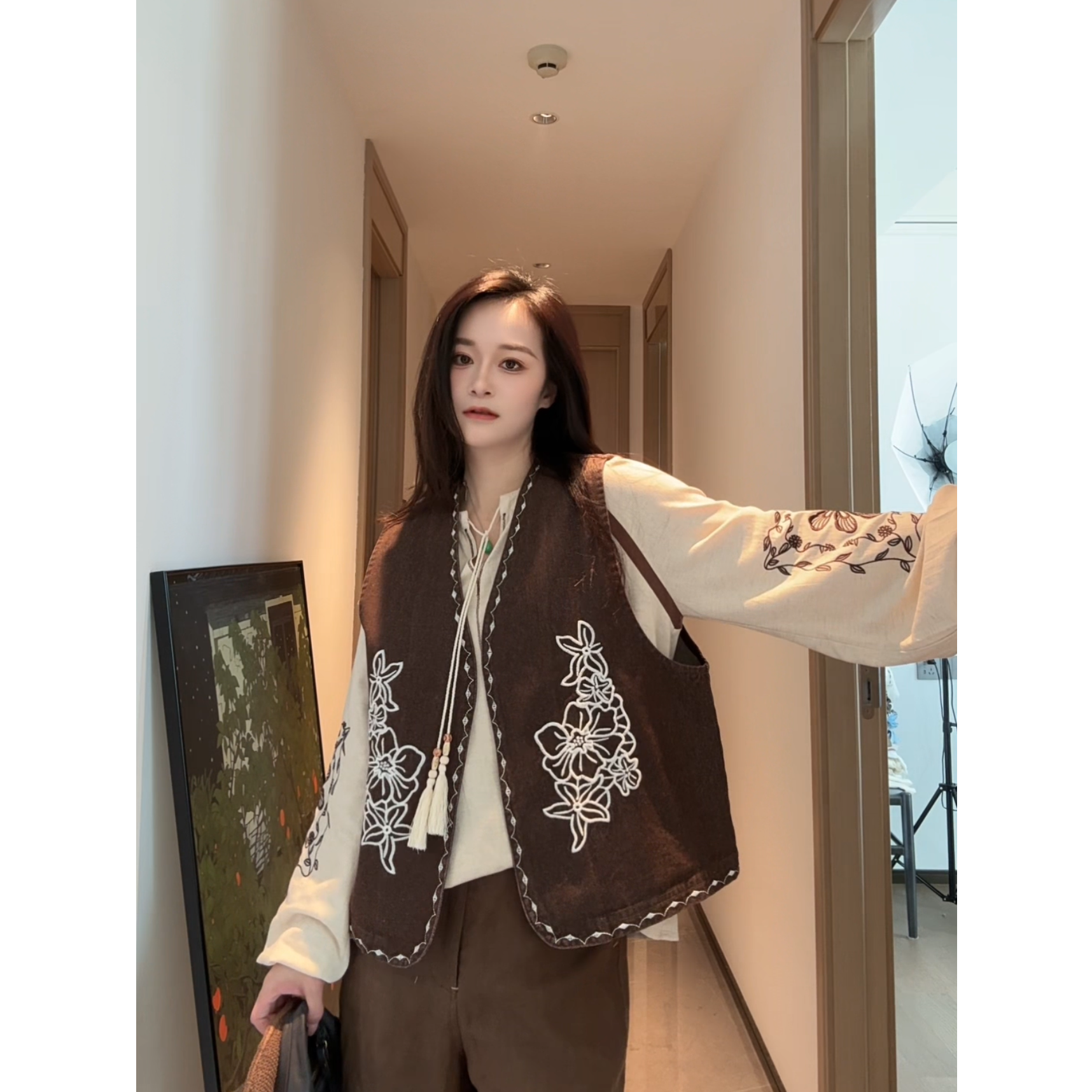 美拉德休闲慵懒风百搭马甲#80753