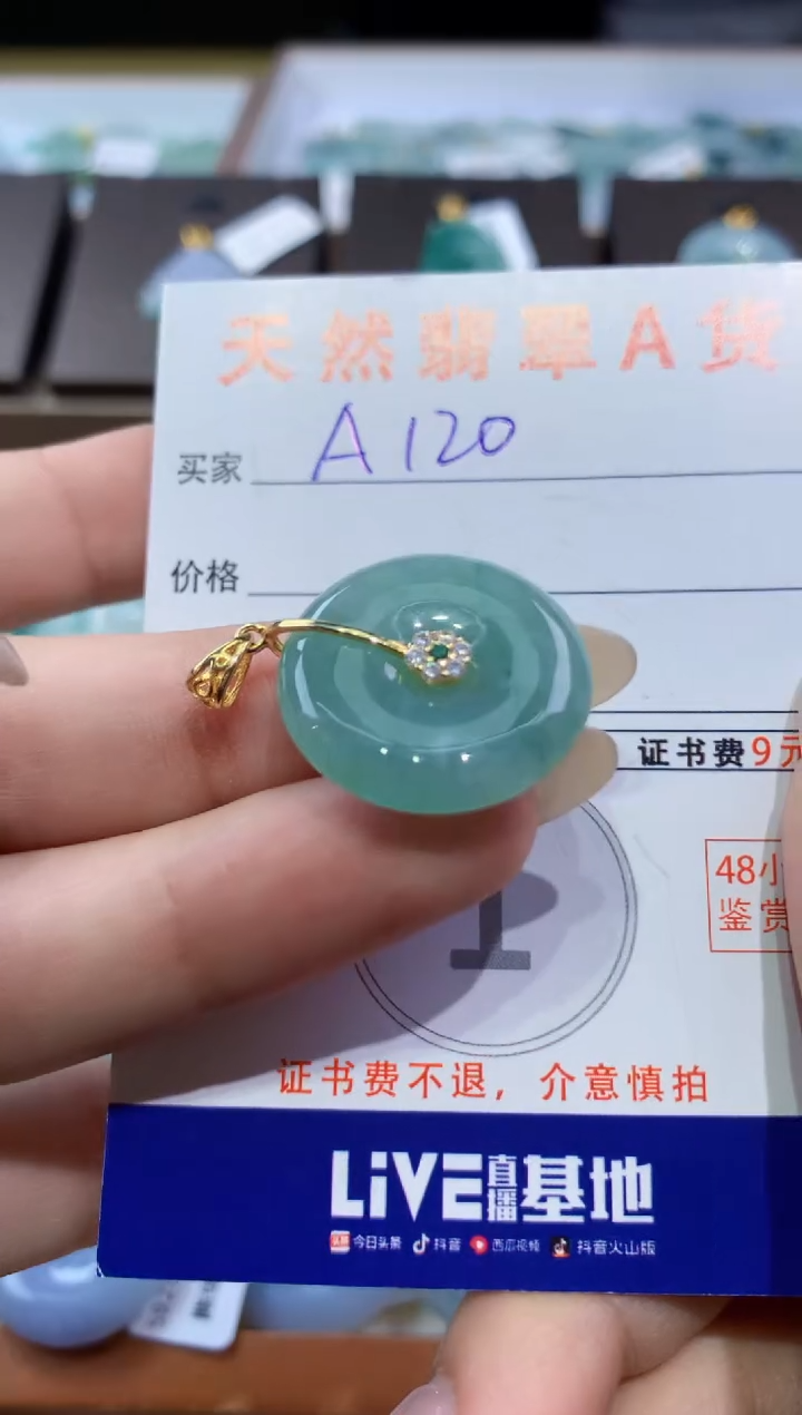 颈饰未镶嵌翡翠天然缅甸翡翠A货挂件 