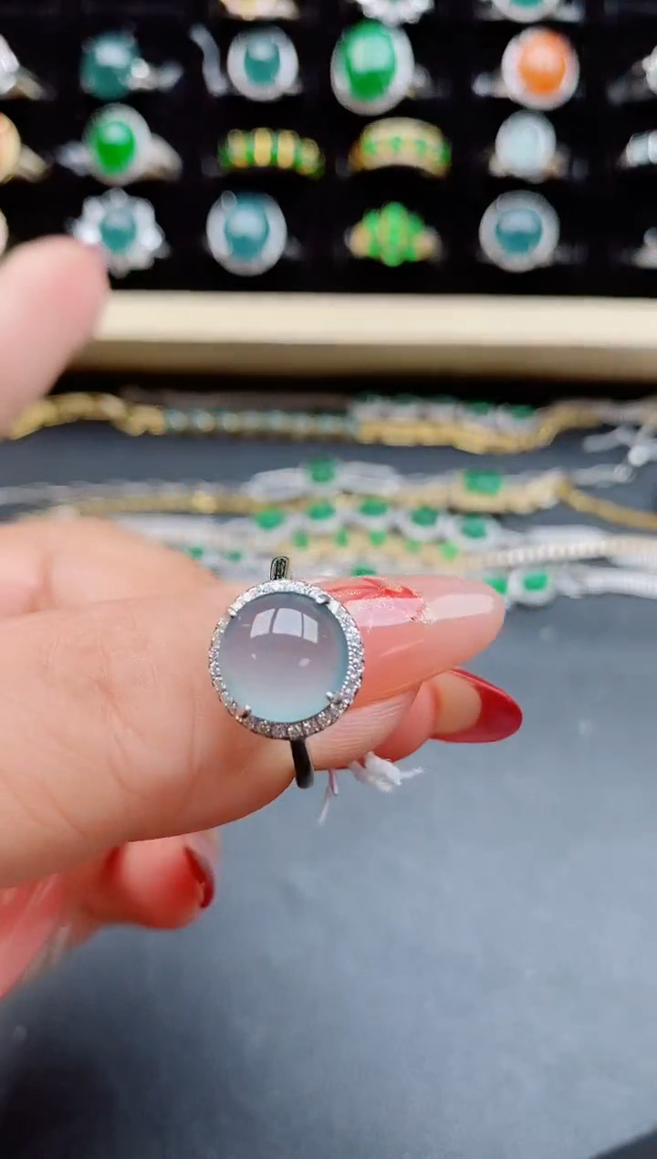 【闪购商品】翡翠戒指银S925镶嵌5080850