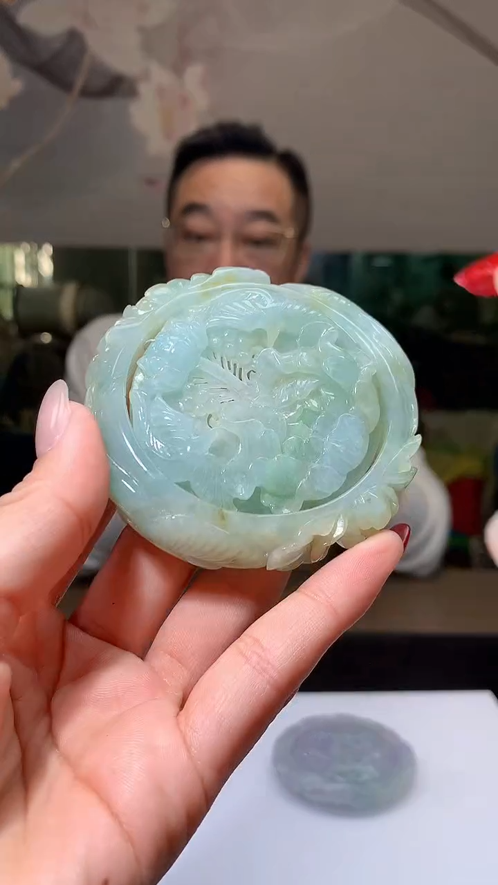 【闪购商品】定制翡翠未镶嵌1044hm-毛货挂件35
