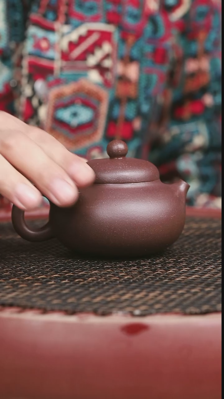 茶壶紫砂高砂老紫泥文旦150CC