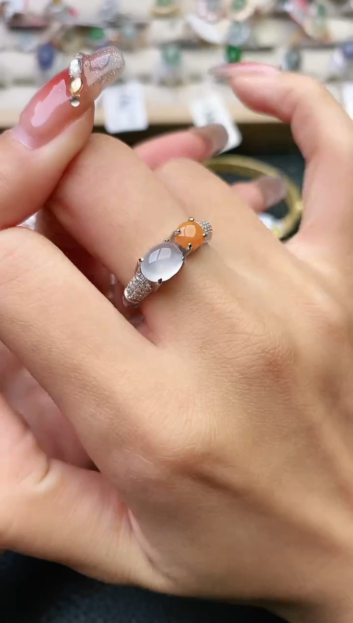 【闪购商品】翡翠戒指银S925镶嵌11111