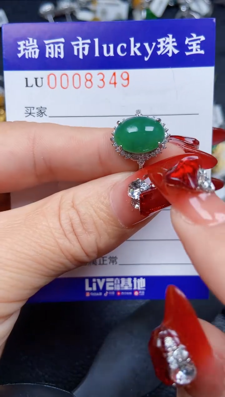 【闪购商品】翡翠颈饰银S925镶嵌8349