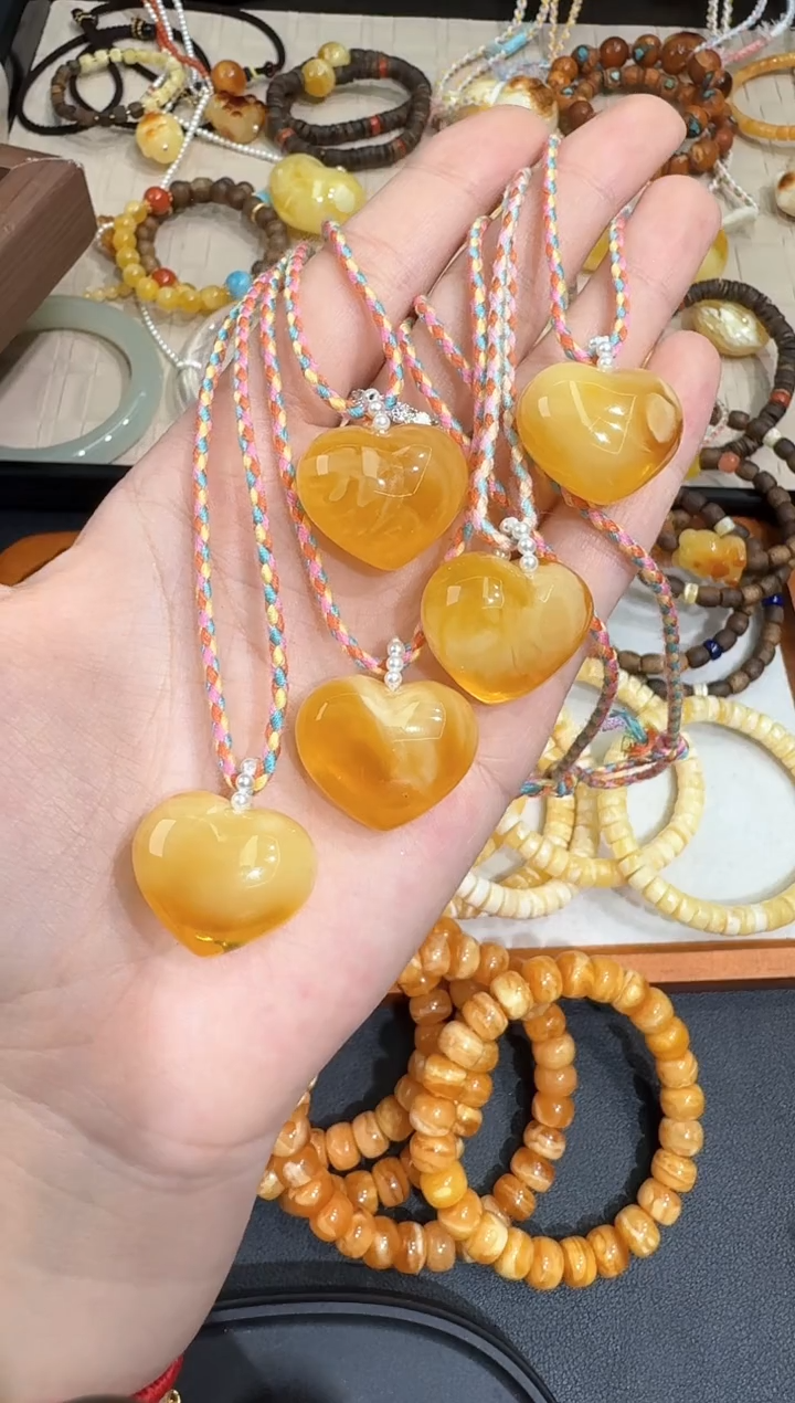 【闪购商品】蜜蜡颈饰未镶嵌X0309-1195-382多样性一件