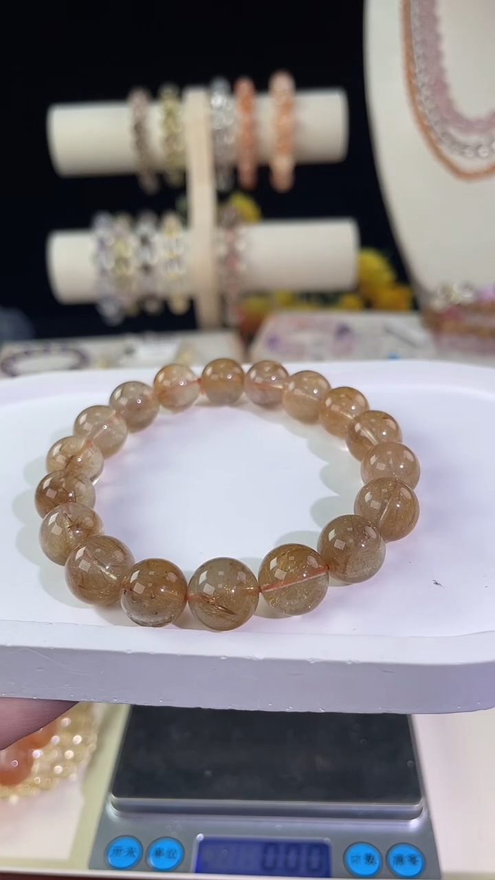 未镶嵌手串发晶高品铜发晶11M