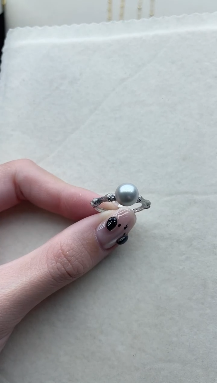 【闪购商品】海水珍珠戒指银S925镶嵌92