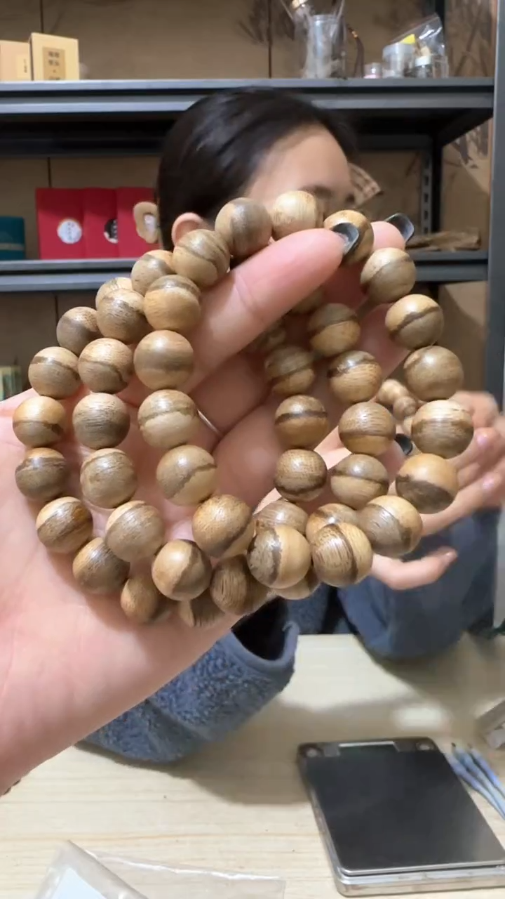 【闪购商品】沉香手串5号马泥涝圆珠手串多样性一条卡12