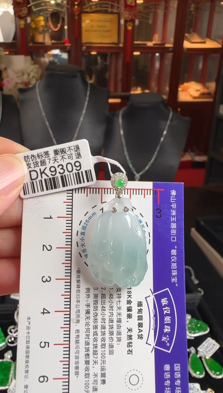 颈饰未镶嵌翡翠DK9309冰佛手福瓜