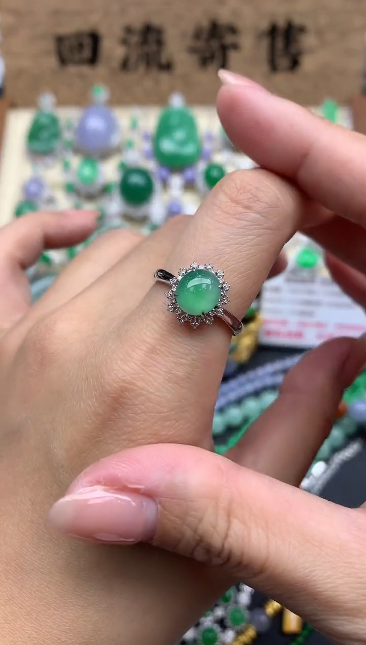 【闪购商品】翡翠戒指18K金镶嵌314-中国好珍宝