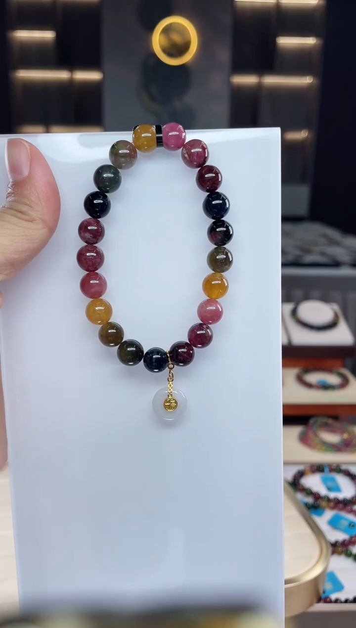 单圈手串未镶嵌碧玺（多样性发一条）Q