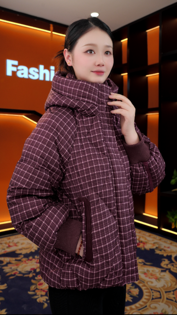 【杭州高定正品】连帽羽绒服2025上新定制色高级保暖外套YRF5316