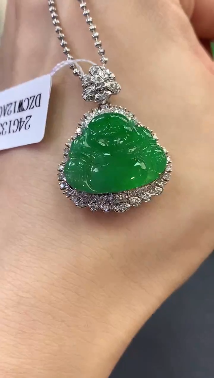 【闪购商品】翡翠吊坠(不含链)18K金镶嵌 C13